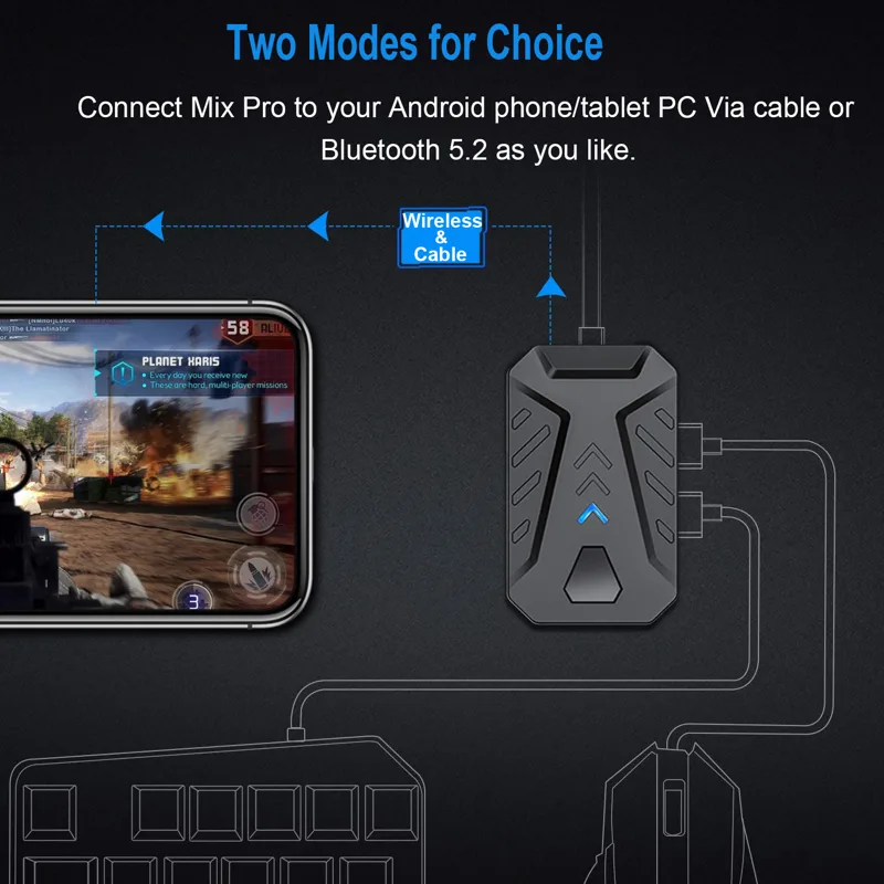 Conversor de jogos móveis, kit - Gaming Keyboard And Mouse Converter For Mobile avaliação e preço