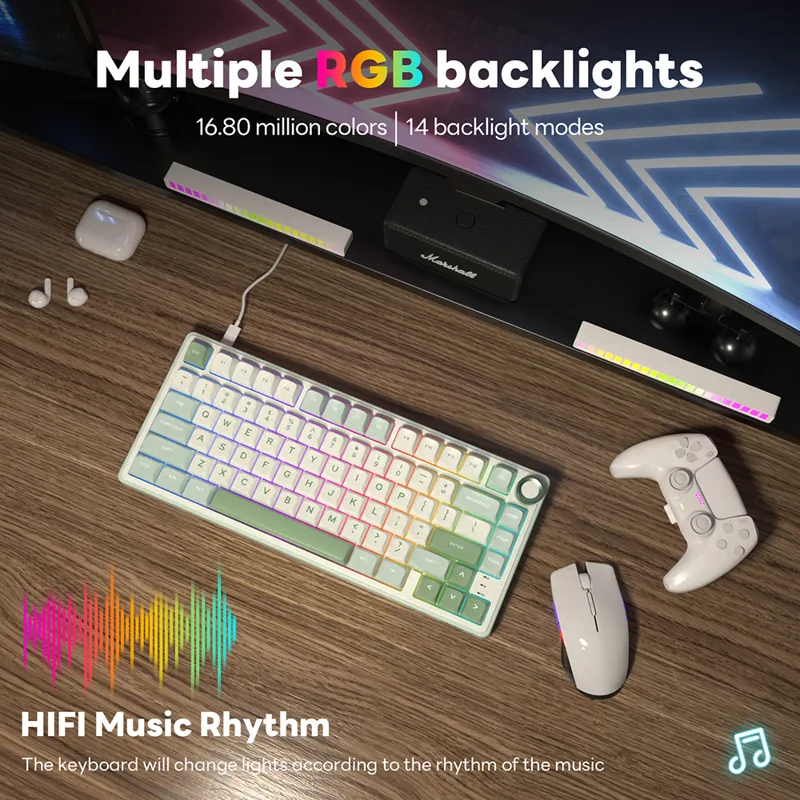 Rk 75 royal kludge gaxeta com  - Gaming Keyboard Bundle avaliação e preço