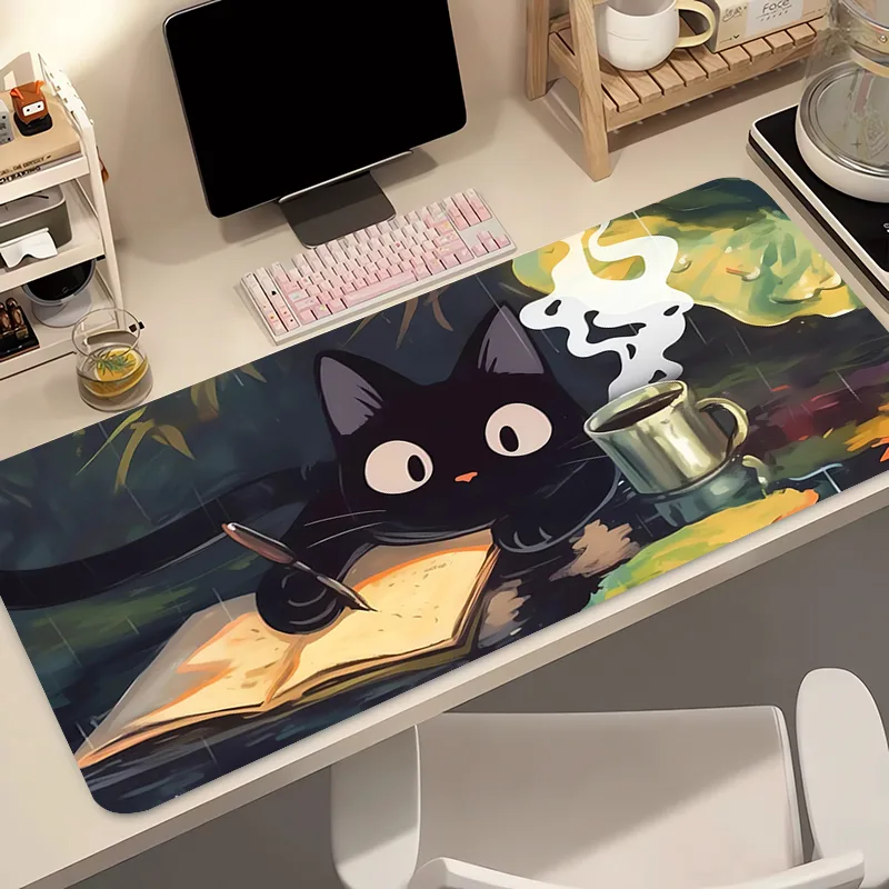 Kawaii gato preto silicone mac - Gaming Keyboard And Mouse Pad avaliação e preço