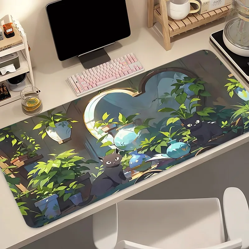 Kawaii gato preto silicone mac - Gaming Keyboard And Mouse Pad avaliação e preço
