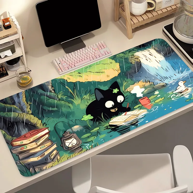 Kawaii gato preto silicone mac - Gaming Keyboard And Mouse Pad avaliação e preço