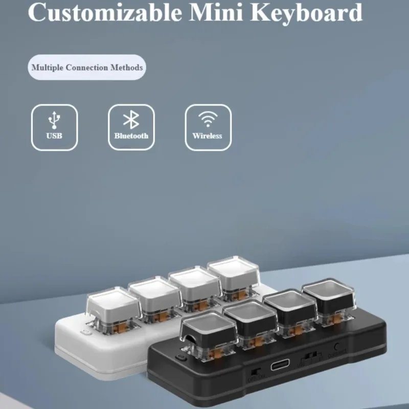 MK424Pro 4 teclas Wireles Mini - Gaming Keyboard Mini Mechanical avaliação e preço