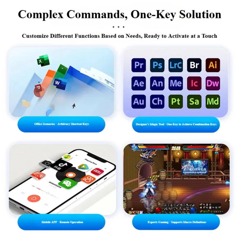 MK424Pro 4 teclas Wireles Mini - Gaming Keyboard Mini Mechanical avaliação e preço