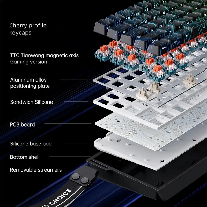 Mchoose ace 68 interruptor mag - Gaming Keyboard Hall Effect Switches avaliação e preço