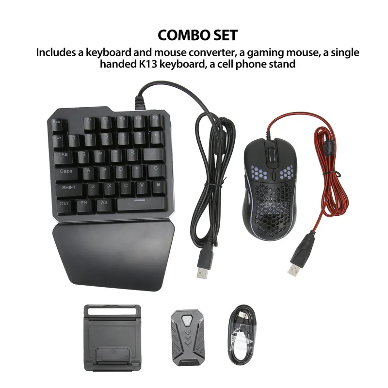Pacote Combo de Jogos Móveis 4 - Gaming Keyboard And Mouse Converter For Mobile avaliação e preço