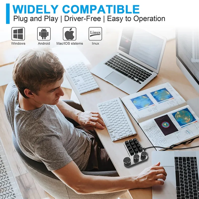 Teclado personalizado macro de - Gaming Keyboard Mini Mechanical avaliação e preço