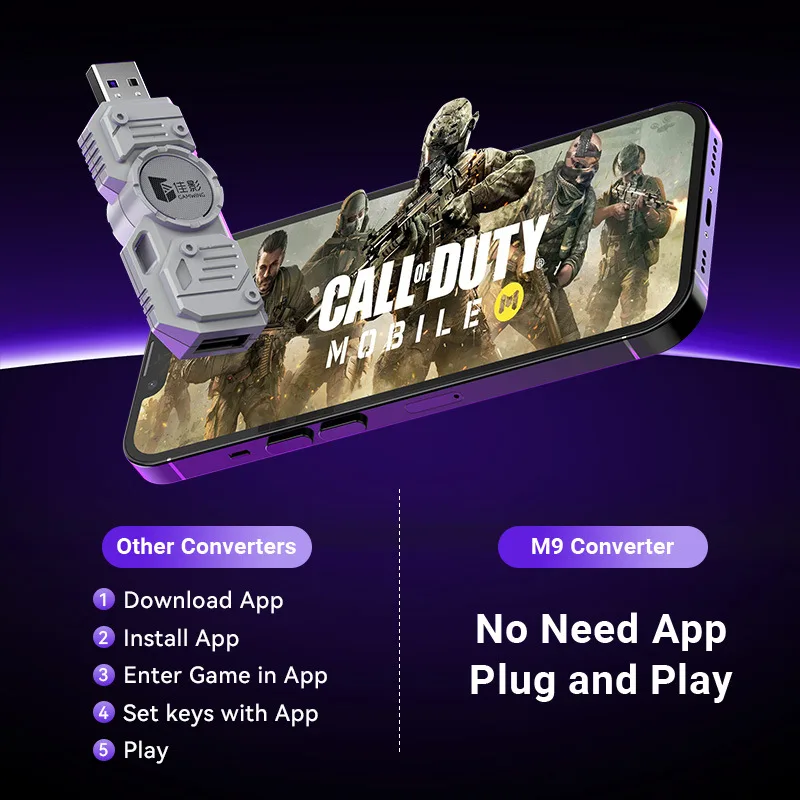 Kit Conversor de Jogos para Ce - Gaming Keyboard And Mouse Converter For Mobile avaliação e preço