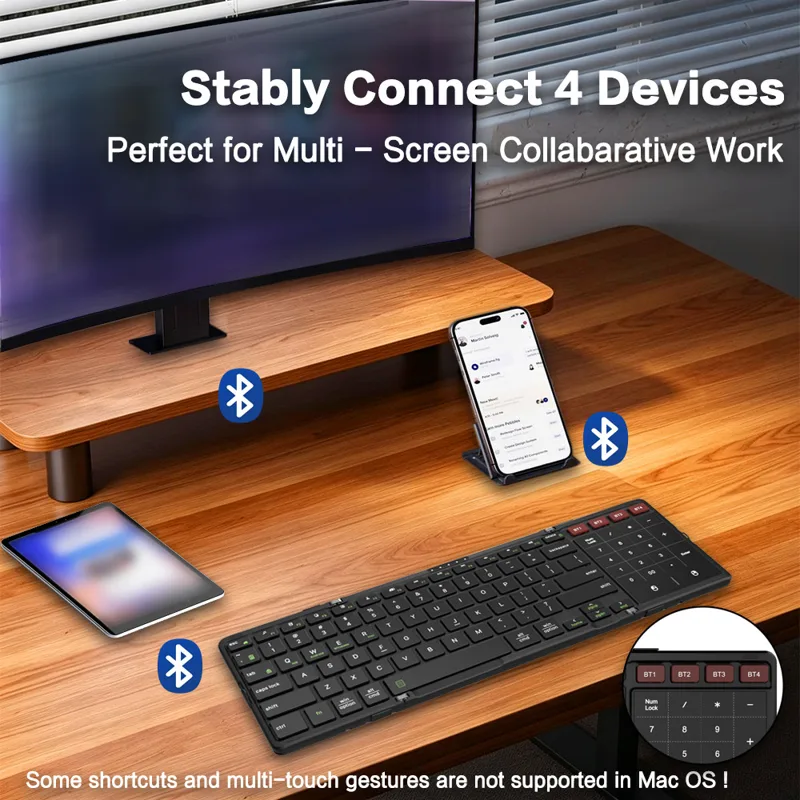 Teclado Bluetooth Dobrável JOM - Gaming Keyboard Number Pad avaliação e preço