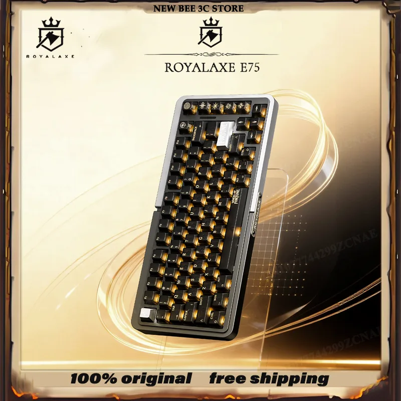 Royalaxe e75 he escudo de alum - Gaming Keyboard Hall Effect Switches avaliação e preço
