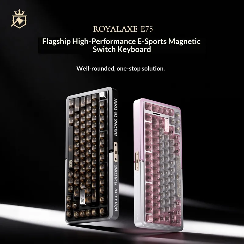 Royalaxe e75 he escudo de alum - Gaming Keyboard Hall Effect Switches avaliação e preço