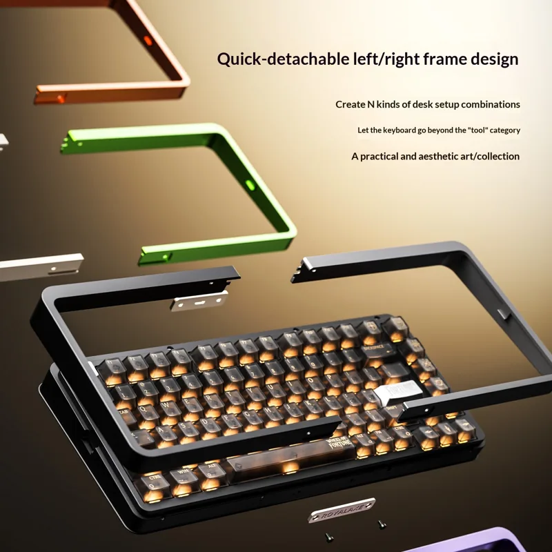 Royalaxe e75 he escudo de alum - Gaming Keyboard Hall Effect Switches avaliação e preço