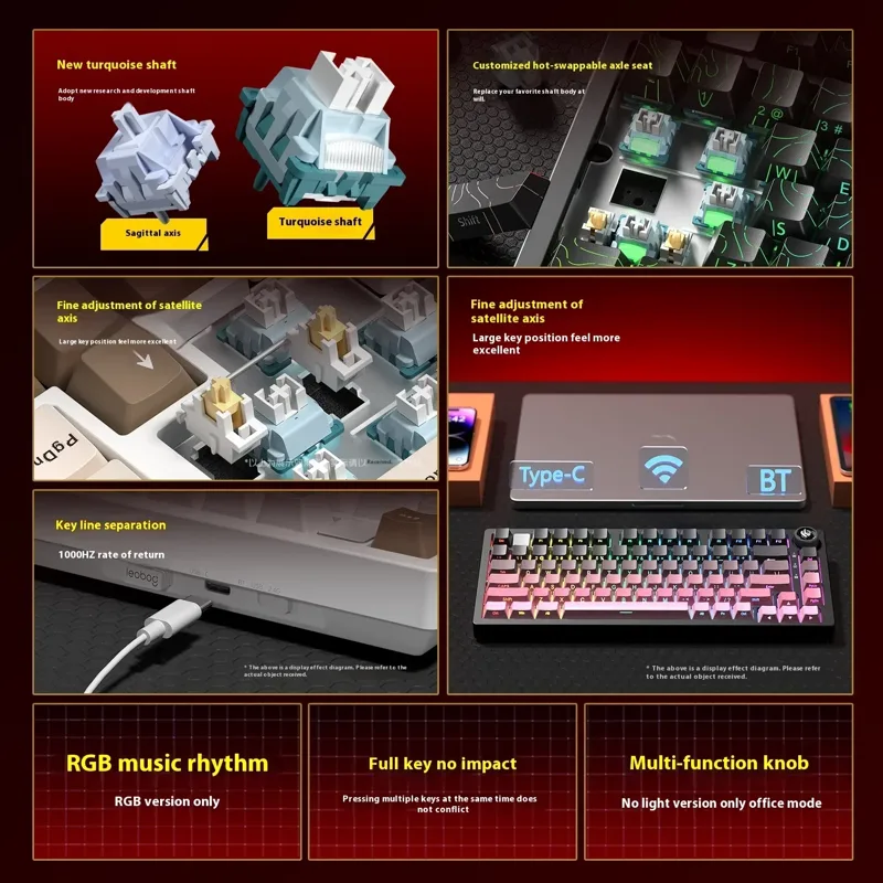 Leobog hi75c hi75 hi75c pro al - Gaming Keyboard Number Pad avaliação e preço