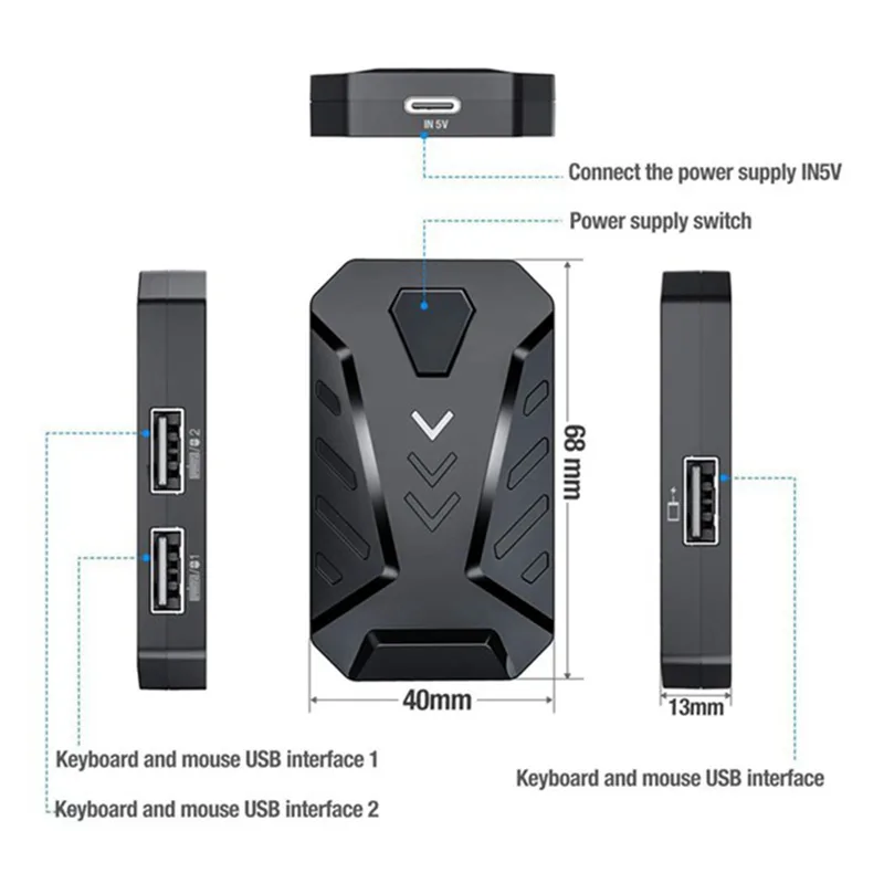 -A94Z Adaptador conversor de t - Gaming Keyboard And Mouse Converter For Mobile avaliação e preço