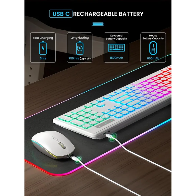 Teclado e mouse sem fio retroi - Gaming Keyboard Mouse Wireless avaliação e preço