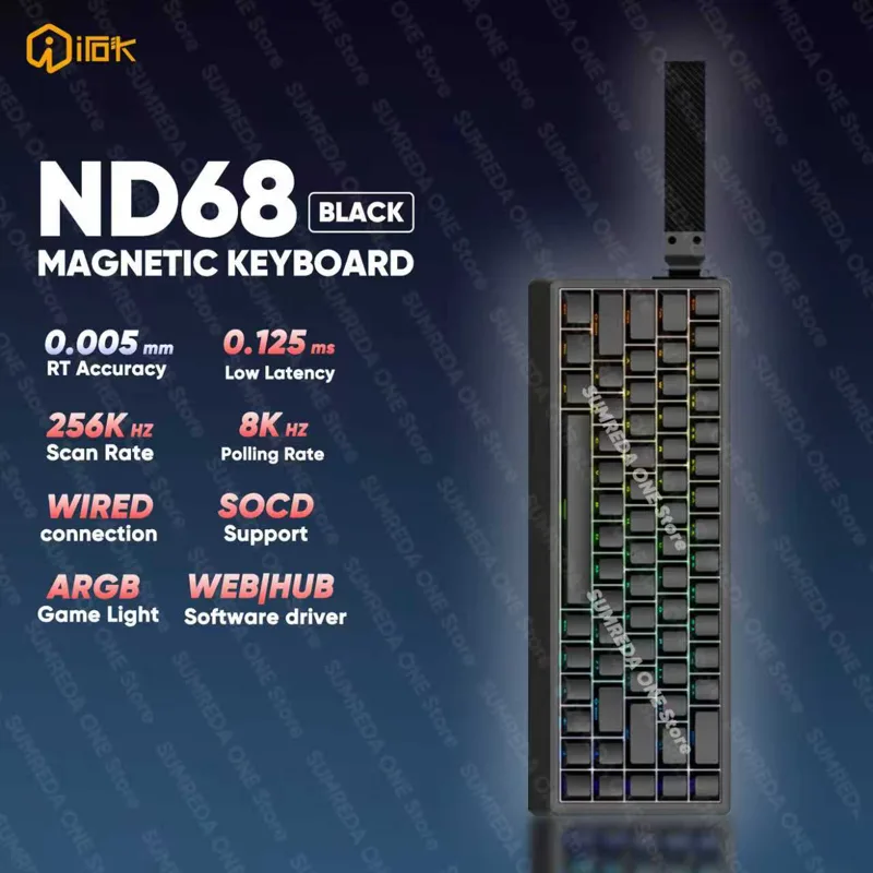 Irobok nd68 nd68pro efeito hal - Gaming Keyboard Hall Effect Switches avaliação e preço