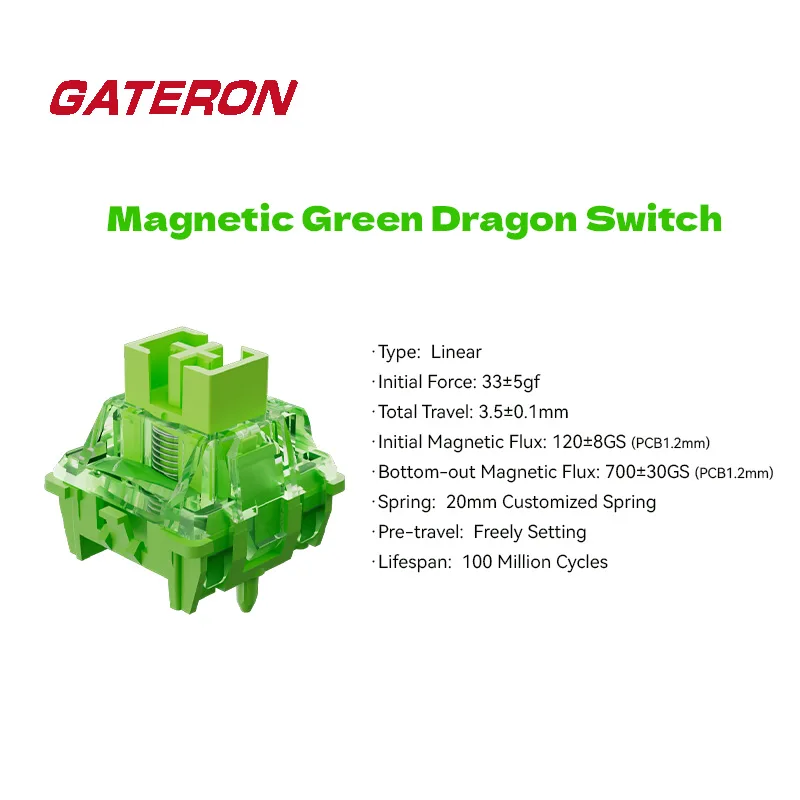 Switch Magnético GATERON Green - Gaming Keyboard Hall Effect Switches avaliação e preço